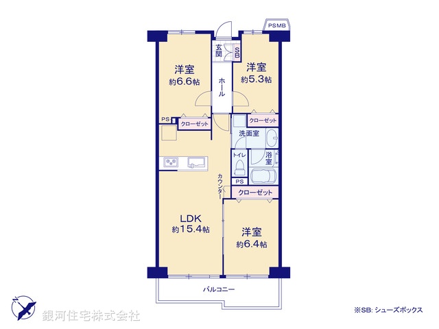 G00295757 東京都江戸川区船堀７丁目 中古マンション 3799万円【間取図】