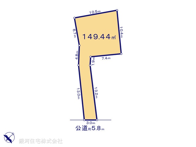 G00316654 埼玉県和光市白子３丁目 土地 3980万円【区画図】
