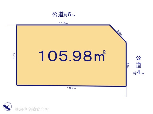 G00317618 東京都八王子市山田町 土地 1590万円【区画図】