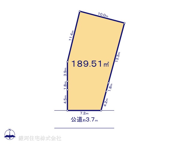 G00326112 東京都青梅市千ヶ瀬町２丁目 土地 1480万円【区画図】