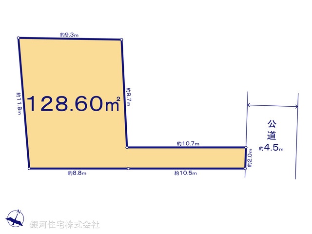 G00327305 東京都江戸川区南小岩３丁目 土地 3990万円【区画図】