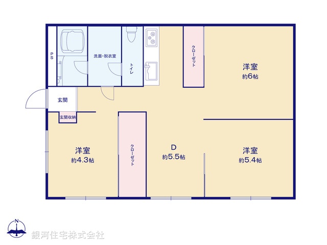 G00332818 埼玉県川越市田町 中古マンション 1290万円【間取図】