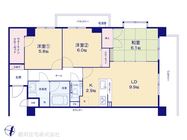 G00338058 東京都福生市大字熊川 中古マンション 3200万円【間取図】