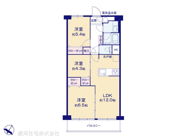 G00339245 埼玉県川口市末広１丁目 中古マンション 3360万円【間取図】