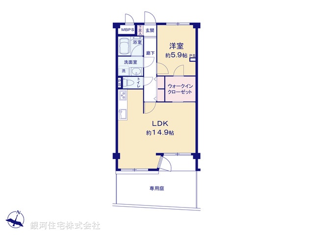 G00346223 神奈川県相模原市南区上鶴間本町９丁目 中古マンション 1690万円【間取図】