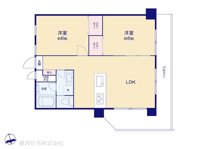 G00349319 埼玉県川口市西川口１丁目 中古マンション 2450万円【間取図】