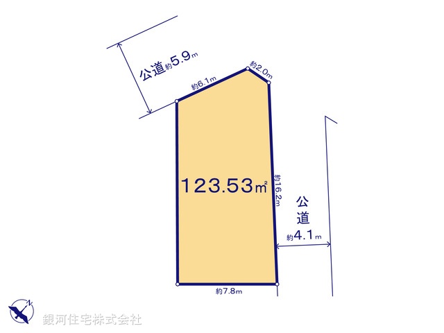 G00350110 神奈川県逗子市小坪７丁目 土地 2580万円【区画図】