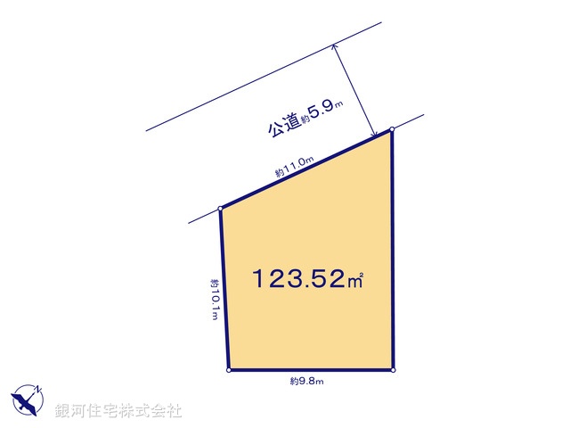 G00350111 神奈川県逗子市小坪７丁目 土地 2380万円【区画図】