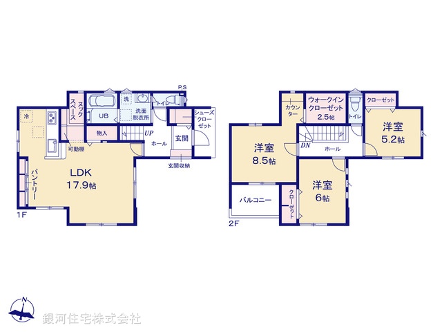G00351197 埼玉県上尾市小泉８丁目 中古一戸建て 3480万円【間取図】