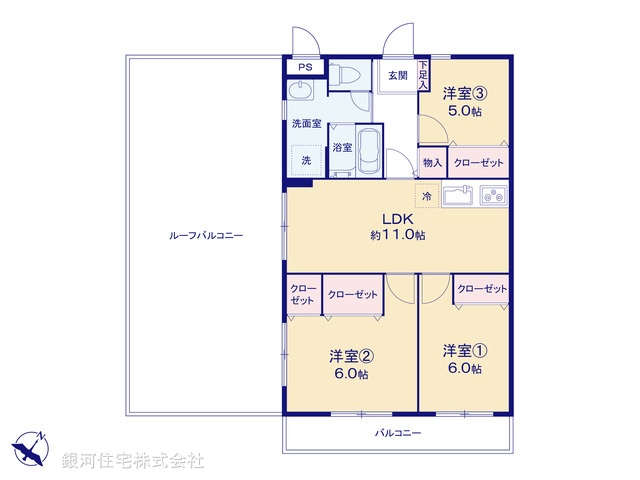 G00352570 神奈川県相模原市南区麻溝台８丁目 中古マンション 1180万円【間取図】