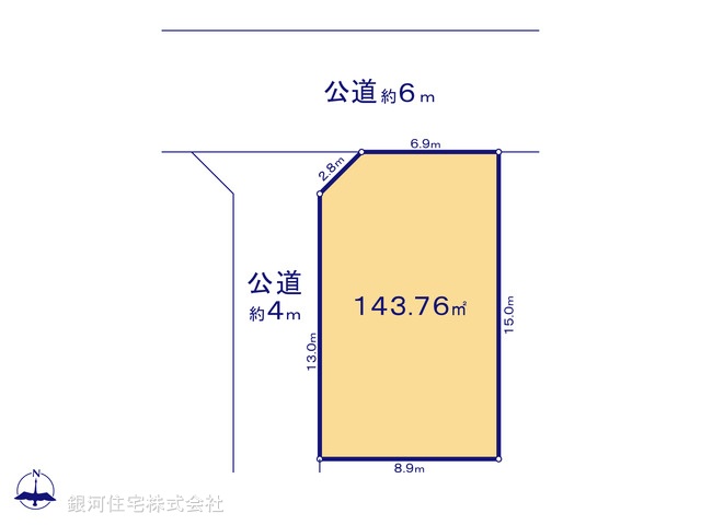 G00353524 埼玉県行田市谷郷１丁目 土地 380万円【区画図】