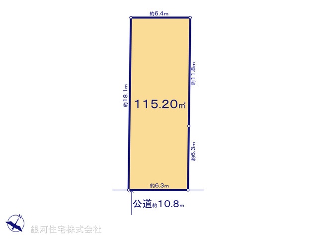 G00353726 東京都国立市中２丁目 土地 7260万円【区画図】