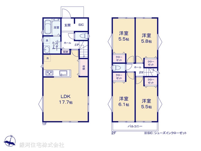 G00354262 神奈川県横須賀市鴨居２丁目 新築一戸建て 2690万円【間取図】
