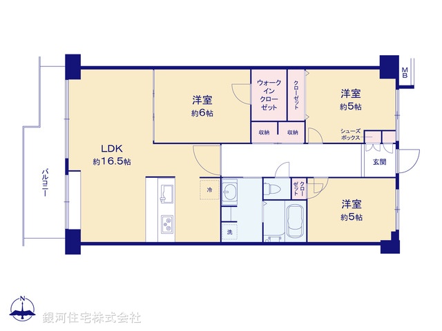 G00354997 東京都葛飾区西新小岩５丁目 中古マンション 3699万円【間取図】