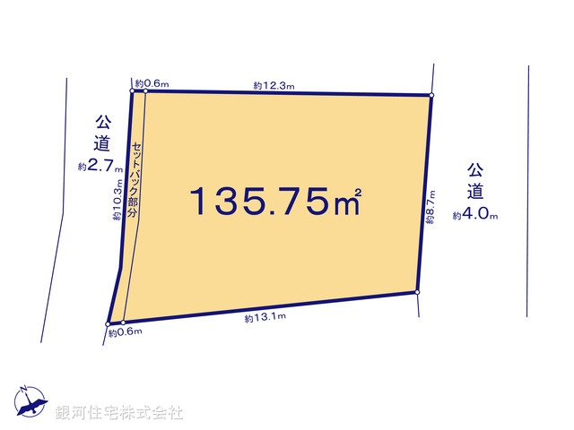 G00355472 東京都板橋区成増４丁目 土地 2480万円【区画図】