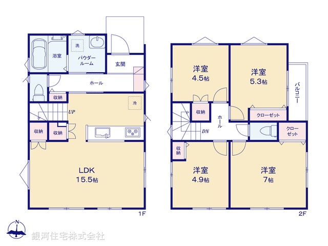 G00357433 神奈川県横浜市泉区下飯田町 新築一戸建て 4990万円【間取図】