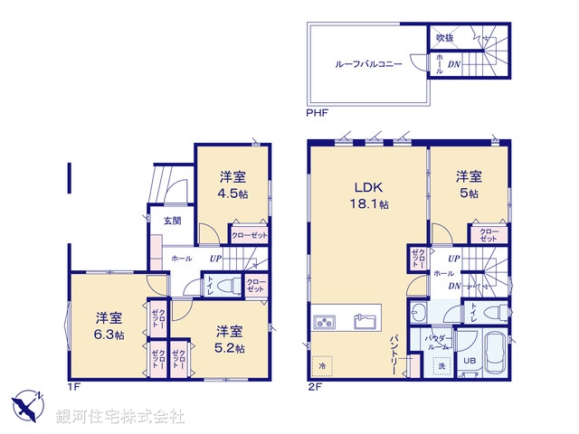 G00357478 神奈川県横浜市鶴見区本町通１丁目 新築一戸建て 4880万円【間取図】