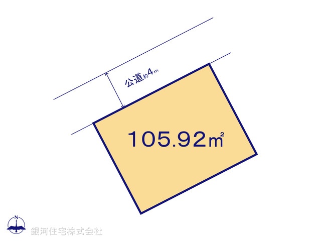 G00357793 埼玉県春日部市藤塚 土地 1280万円【区画図】