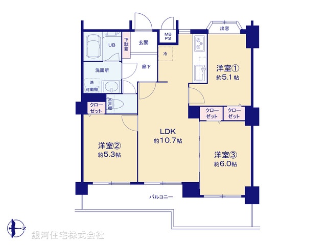 G00358080 埼玉県川口市上青木４丁目 中古マンション 2090万円【間取図】