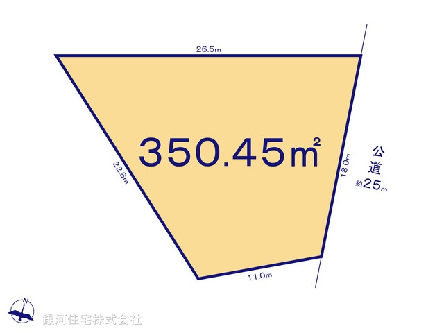 G00358695 東京都福生市大字福生 土地 6740万円【区画図】
