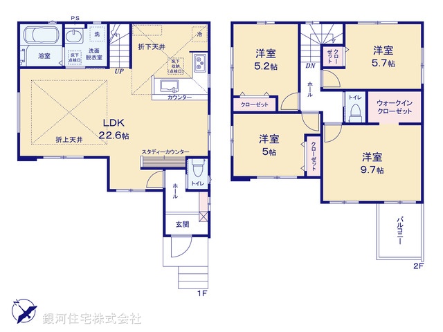 G00359043 埼玉県八潮市大字鶴ヶ曽根 新築一戸建て 4049万円【間取図】