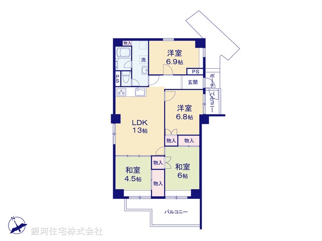 G00359144 千葉県佐倉市大蛇町 中古マンション 650万円【間取図】