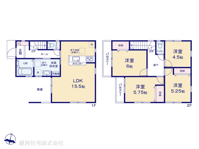 G00359202 千葉県市川市曽谷３丁目 新築一戸建て 3780万円【間取図】