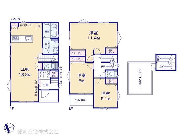 G00359284 埼玉県蕨市南町４丁目 新築一戸建て 6490万円【間取図】