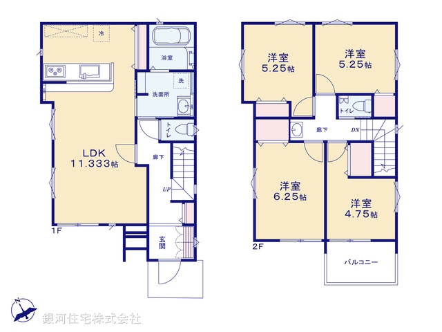 G00359717 千葉県柏市花野井 中古一戸建て 2990万円【間取図】
