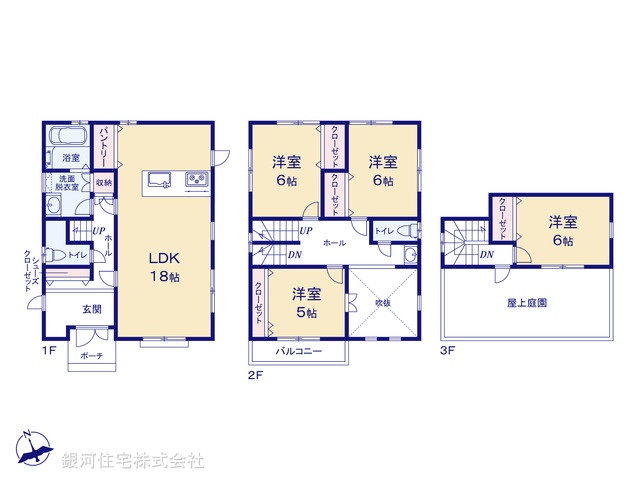 G00359910 埼玉県春日部市谷原２丁目 新築一戸建て 3780万円【間取図】