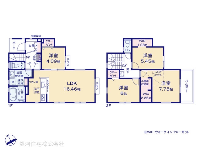 G00360302 東京都府中市西府町１丁目 新築一戸建て 4980万円【間取図】