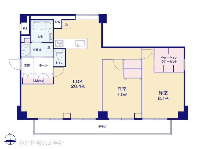 G00360564 神奈川県横浜市神奈川区平川町 中古マンション 6780万円【間取図】