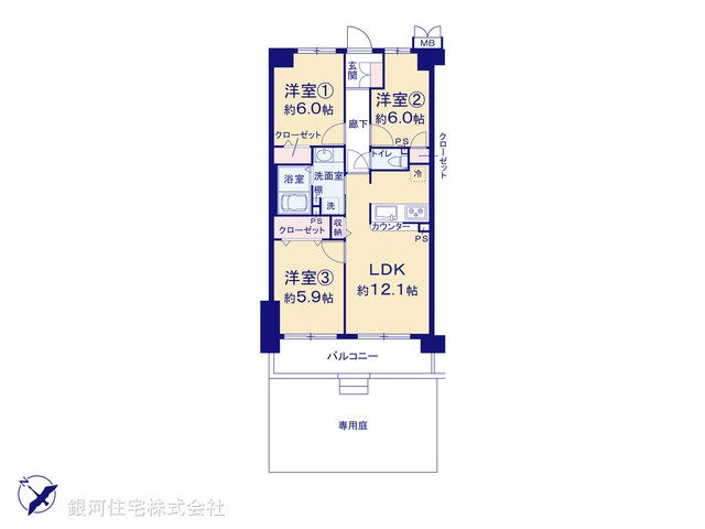 G00360969 埼玉県吉川市大字保 中古マンション 1999万円【間取図】
