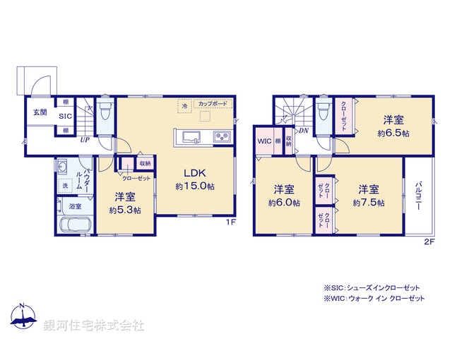 G00361054 神奈川県横浜市戸塚区戸塚町 新築一戸建て 5190万円【間取図】