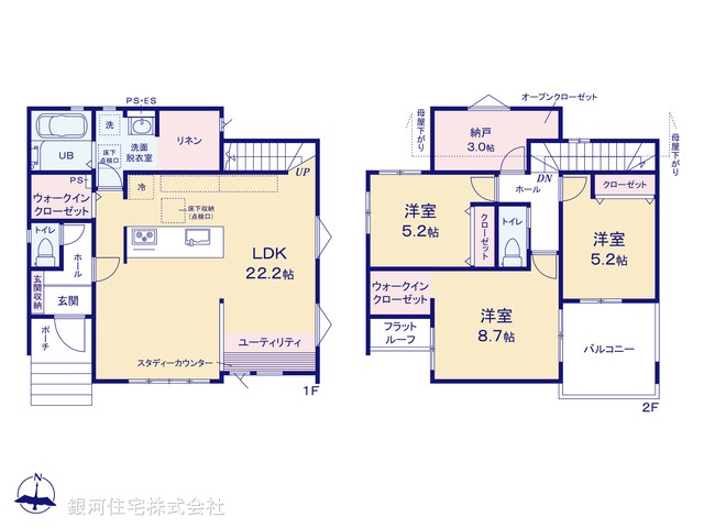 G00361136 千葉県習志野市東習志野５丁目 新築一戸建て 4288万円【間取図】