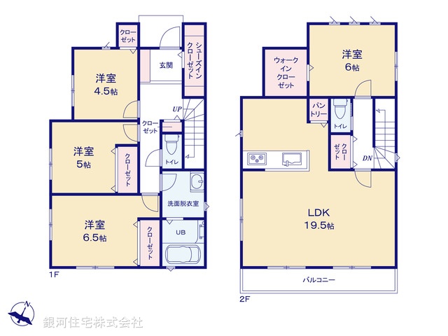 G00361330 神奈川県横浜市旭区本村町 新築一戸建て 6980万円【間取図】