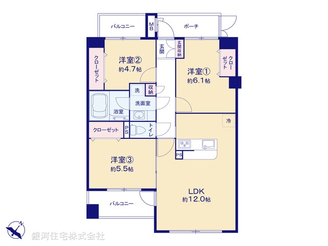 G00361539 神奈川県相模原市南区上鶴間本町９丁目 中古マンション 2199万円【間取図】
