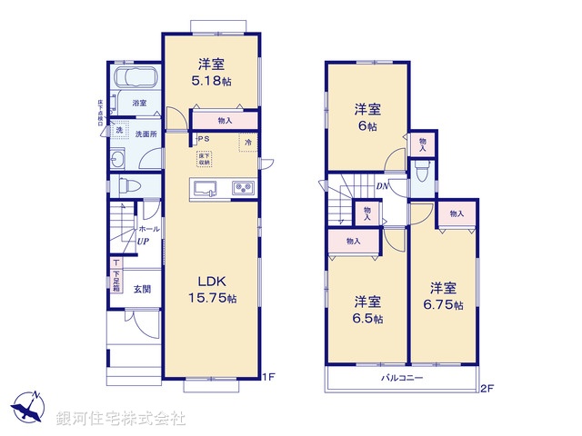 G00361547 埼玉県川越市郭町２丁目 中古一戸建て 3290万円【間取図】