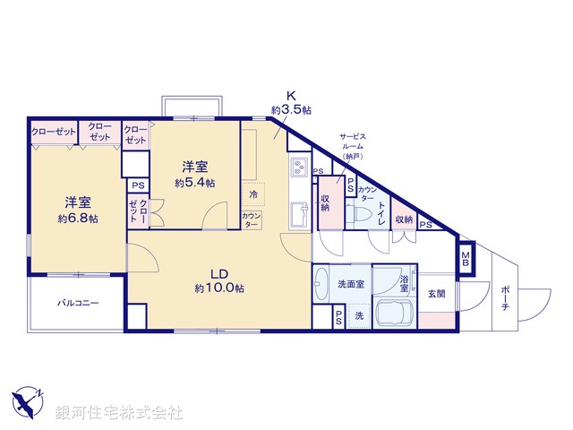 G00361577 東京都世田谷区北沢２丁目 中古マンション 9080万円【間取図】