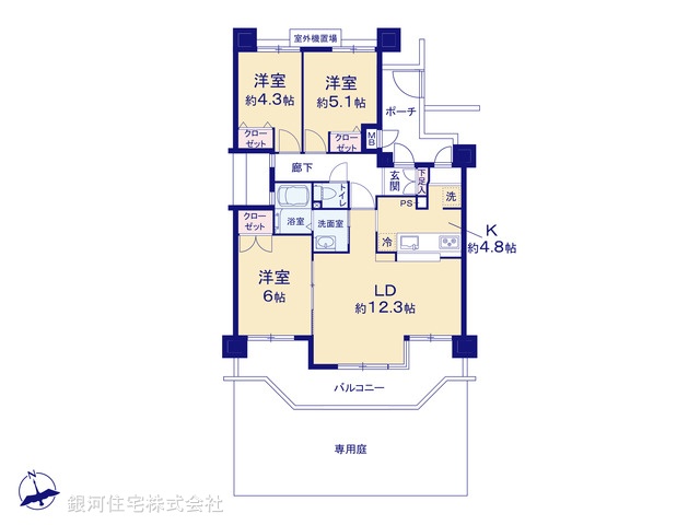 G00361580 千葉県船橋市飯山満町２丁目 中古マンション 1790万円【間取図】