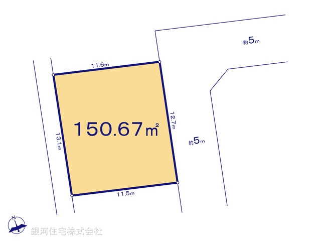 G00361673 東京都八王子市上柚木 土地 2380万円【区画図】