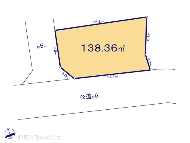 G00361674 東京都八王子市上柚木 土地 2480万円【区画図】