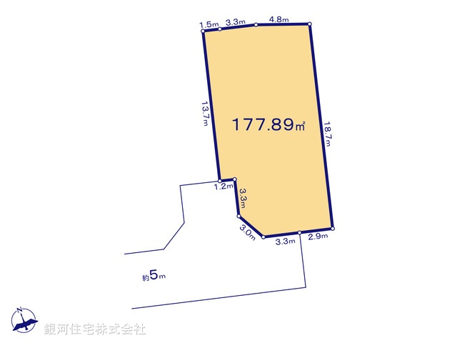 G00361677 東京都八王子市上柚木 土地 2480万円【区画図】
