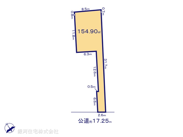 G00361762 東京都武蔵野市関前４丁目 土地 5680万円【区画図】
