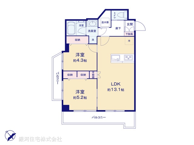 G00362070 東京都台東区谷中１丁目 中古マンション 6790万円【間取図】