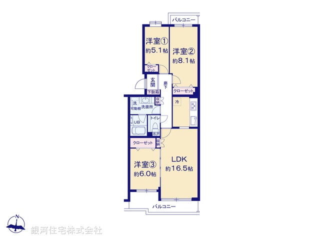 G00362449 埼玉県さいたま市南区太田窪５丁目 中古マンション 3390万円【間取図】