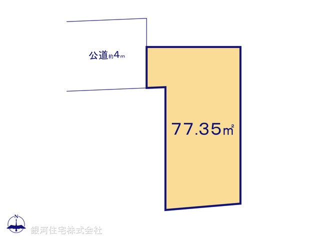 G00362793 東京都立川市砂川町２丁目 土地 1400万円【区画図】