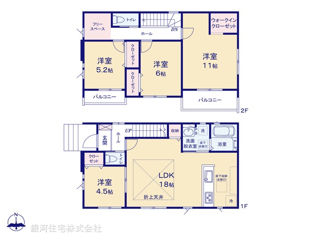 G00363055 千葉県野田市中野台 新築一戸建て 3199万円【間取図】