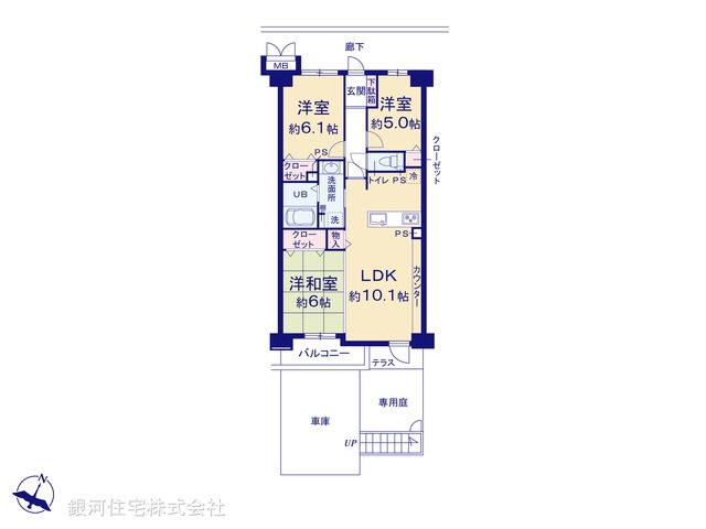 G00363147 埼玉県さいたま市緑区東浦和７丁目 中古マンション 2480万円【間取図】
