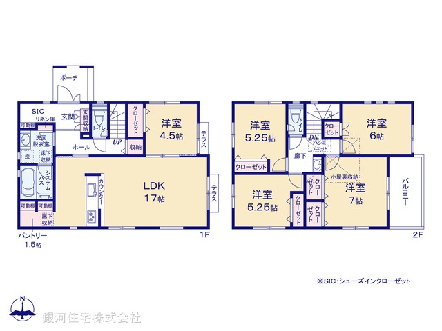 G00363285 東京都稲城市東長沼 新築一戸建て 6480万円【間取図】